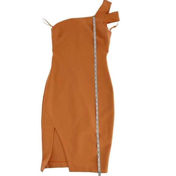 Likely One Shoulder Midi Packard Dress Orange Size 2 - Picture 10 of 14
